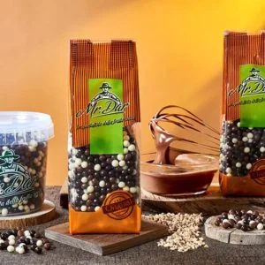 Mix chocolate almond diced