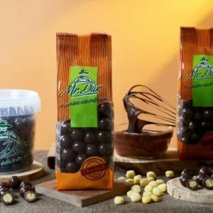 Cereali al miele ricoperti al cioccolato fondente