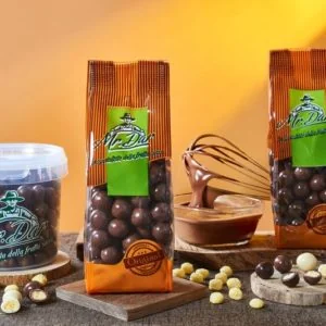 Cereali al miele ricoperti al cioccolato al latte