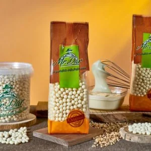 Granella di nocciole ricoperta al cioccolato bianco