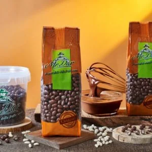 Rice crispies covered with milk chocolate